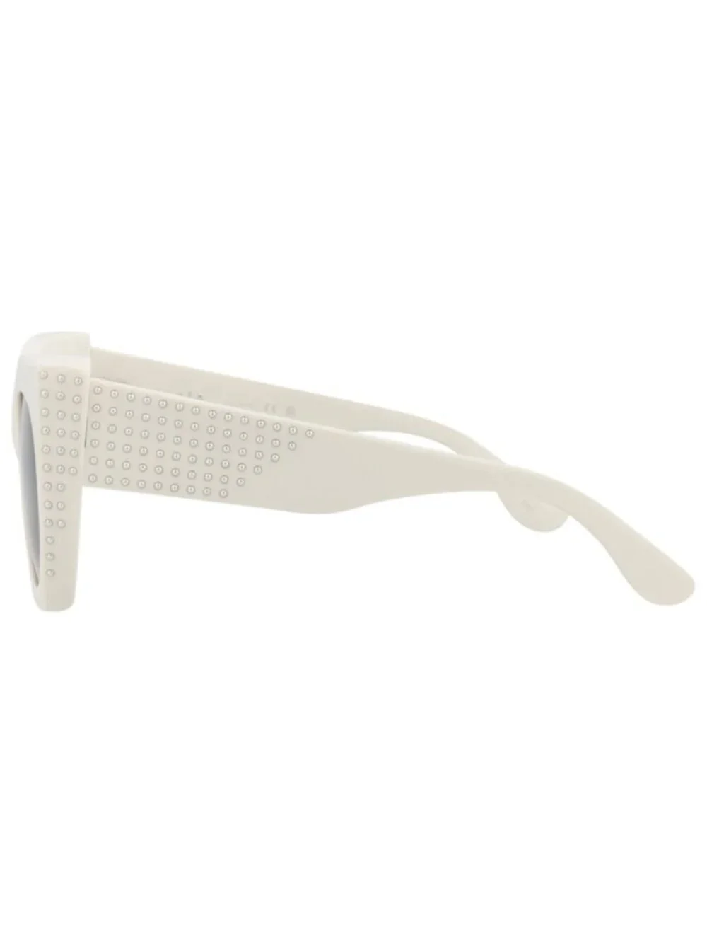 New Alaia Women's Sunglasses Square Rectangle Acetate Frame Ivory Ivory Grey